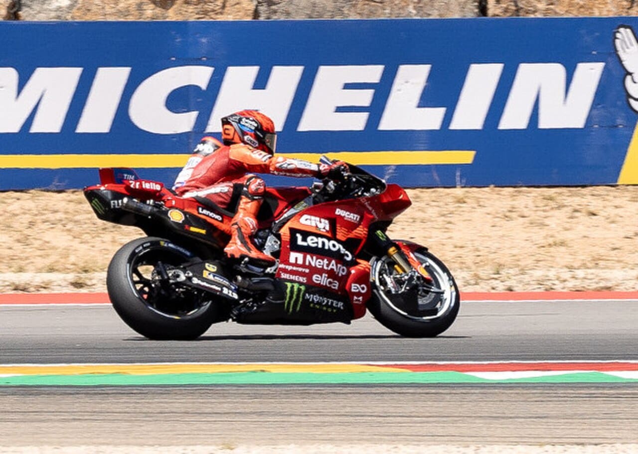Marc Márquez na Ducati počas Veľkej ceny Aragónie 2025